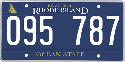 RI license plate 095787
