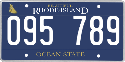 RI license plate 095789