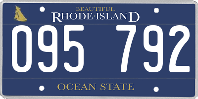 RI license plate 095792