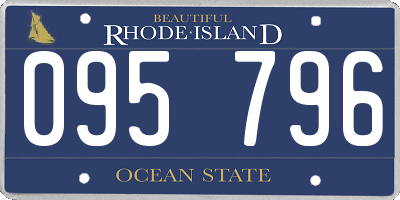 RI license plate 095796