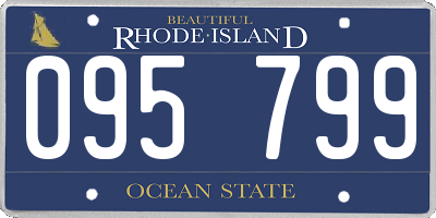 RI license plate 095799