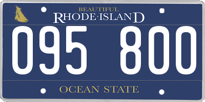 RI license plate 095800