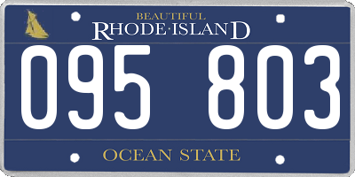 RI license plate 095803