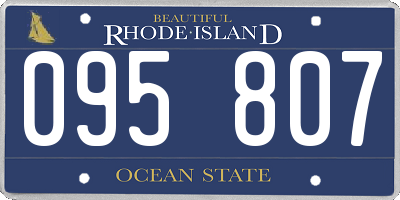 RI license plate 095807