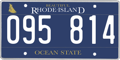 RI license plate 095814
