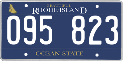 RI license plate 095823