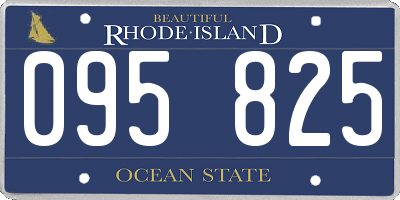 RI license plate 095825