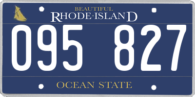 RI license plate 095827