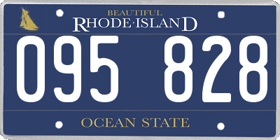 RI license plate 095828