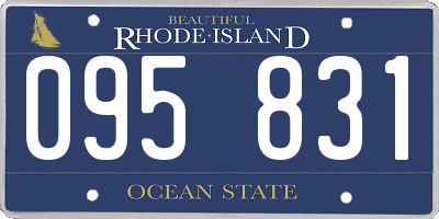 RI license plate 095831