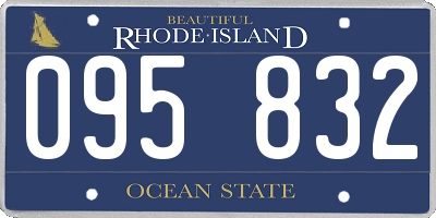 RI license plate 095832
