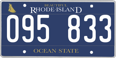 RI license plate 095833