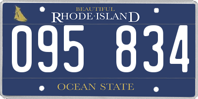 RI license plate 095834