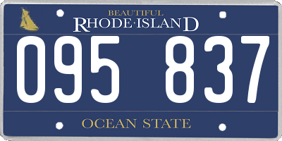RI license plate 095837