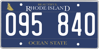 RI license plate 095840