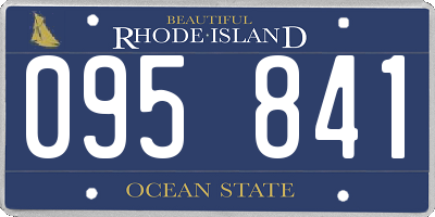 RI license plate 095841