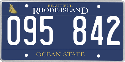 RI license plate 095842