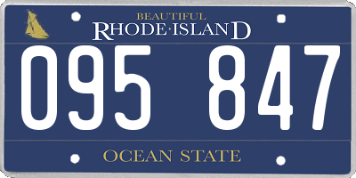 RI license plate 095847