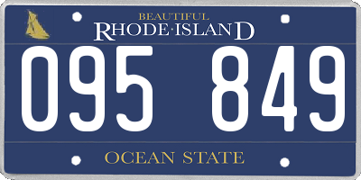 RI license plate 095849