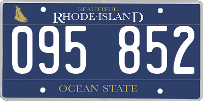 RI license plate 095852