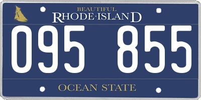 RI license plate 095855