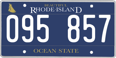 RI license plate 095857