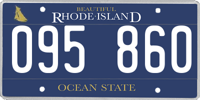 RI license plate 095860