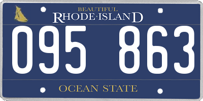 RI license plate 095863