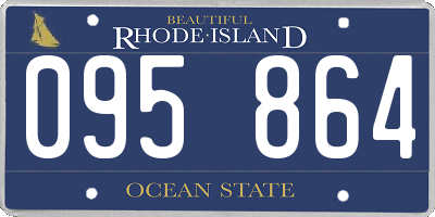 RI license plate 095864