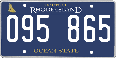 RI license plate 095865