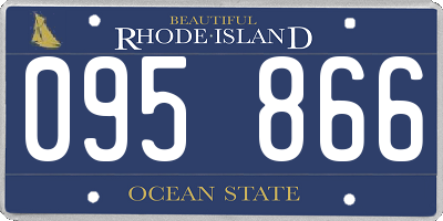 RI license plate 095866