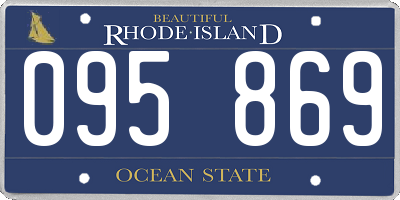 RI license plate 095869
