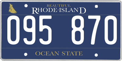 RI license plate 095870
