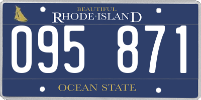 RI license plate 095871