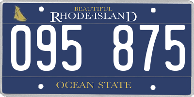 RI license plate 095875