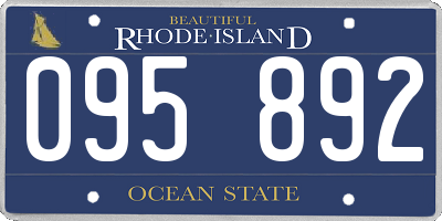 RI license plate 095892