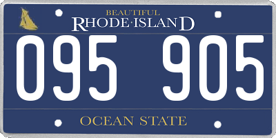 RI license plate 095905