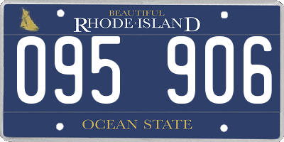 RI license plate 095906