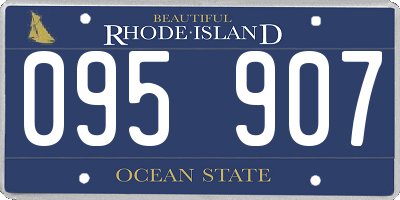 RI license plate 095907