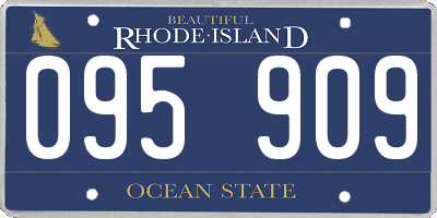 RI license plate 095909