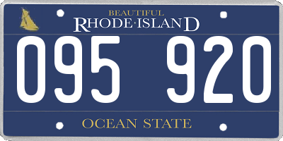 RI license plate 095920