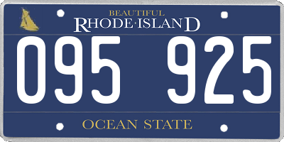 RI license plate 095925