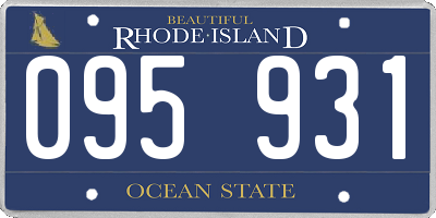 RI license plate 095931