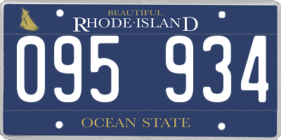 RI license plate 095934