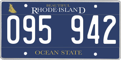 RI license plate 095942