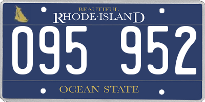 RI license plate 095952