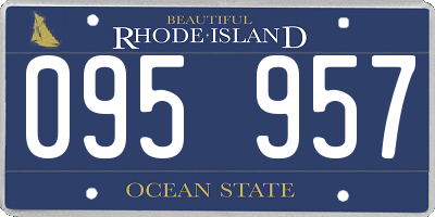 RI license plate 095957