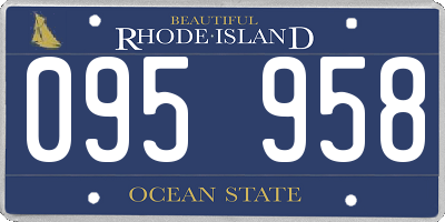 RI license plate 095958