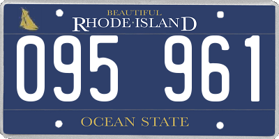 RI license plate 095961