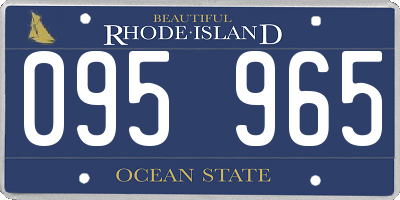 RI license plate 095965